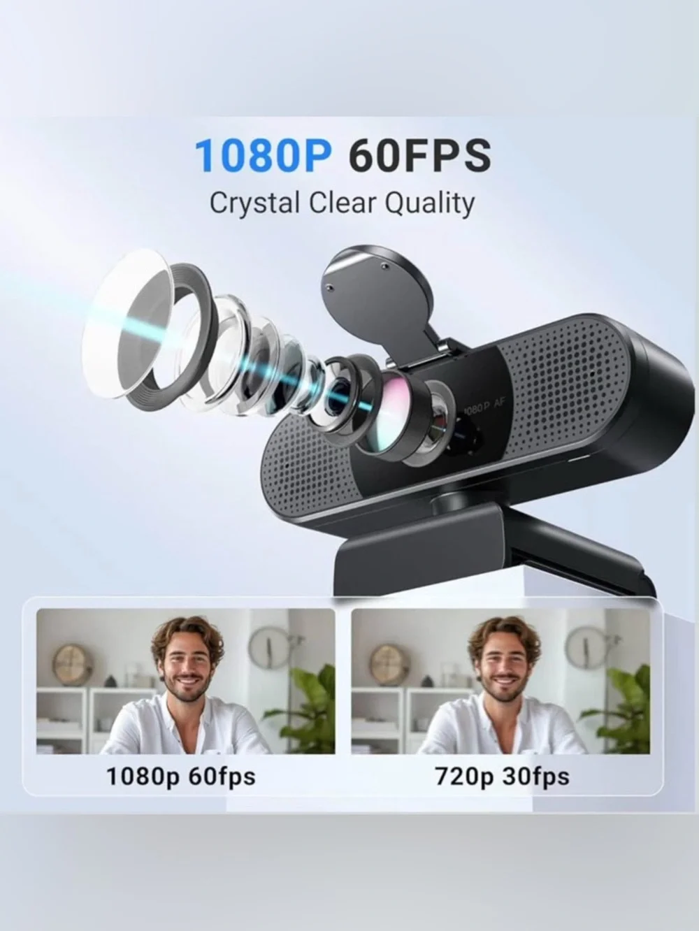 EMEET 2024 Upgraded C960 Webcam for PC, Autofocus, 1080P HD, 73° View Angle